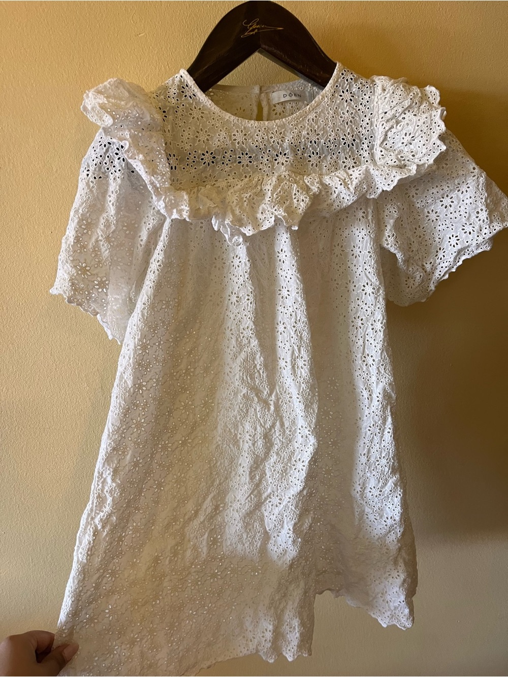 Doen Ruffle White Mini Dress - Picture 3 of 12